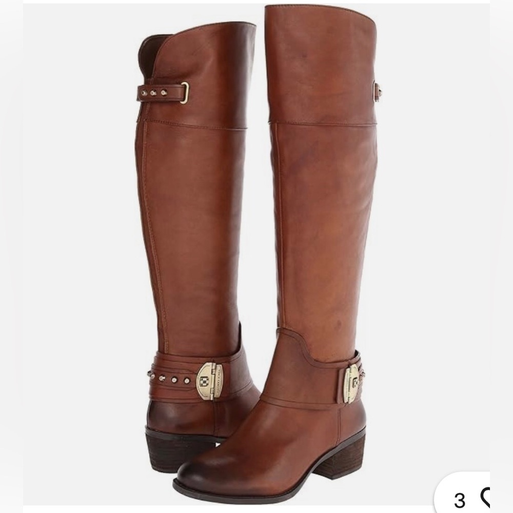 Vince Camuto Beatrix Brown Leather Boots